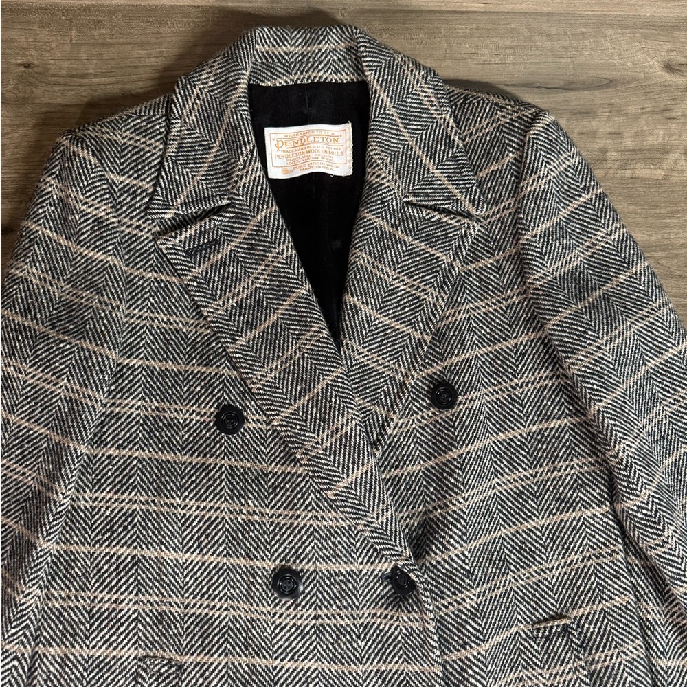 Pendleton 100% Virgin Wool Doublebreasted Coat Wo… - image 2